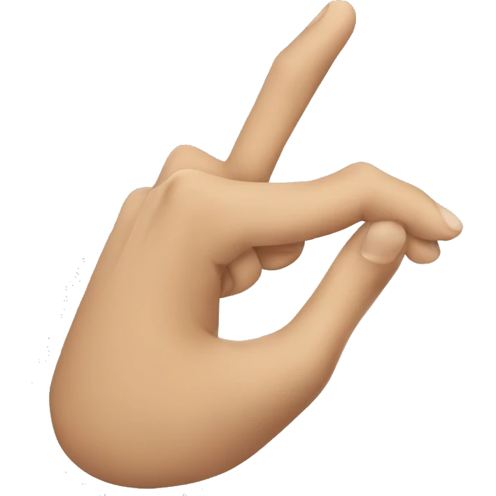Fingers making a L shape like loser  emoji