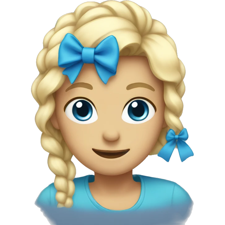 Blue bow emoji