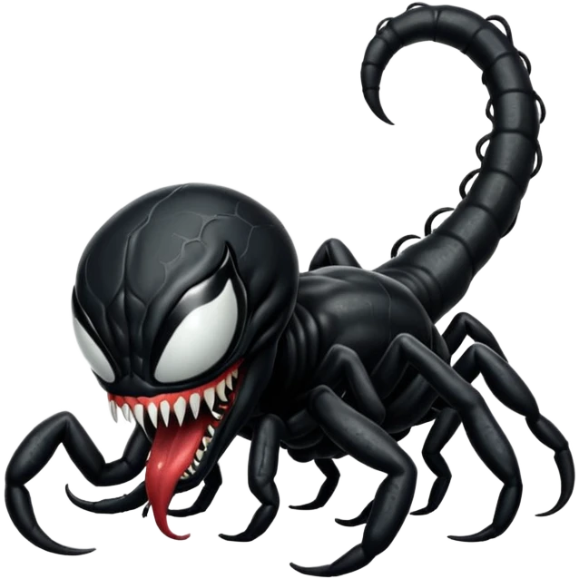 Venom crawling simplified style emoji