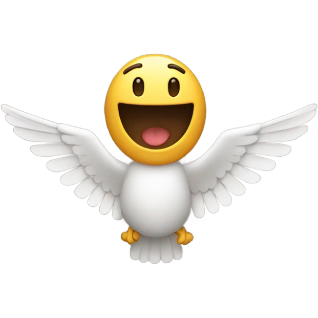Me flying while flapping my hands emoji