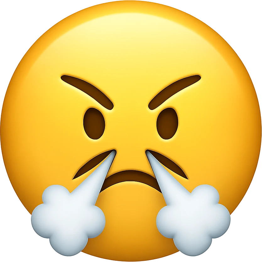 face with steam from nose emoji emoji