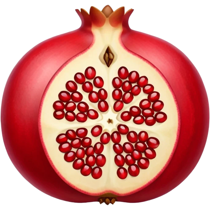 Opened pomegranate from top into 4 direction  emoji