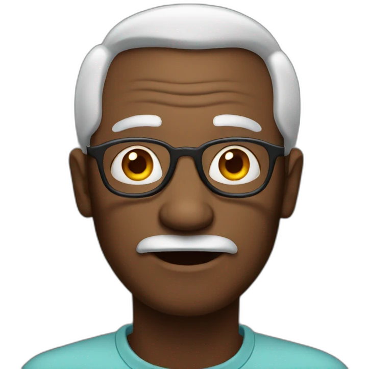 Dark Tone grandpa emoji