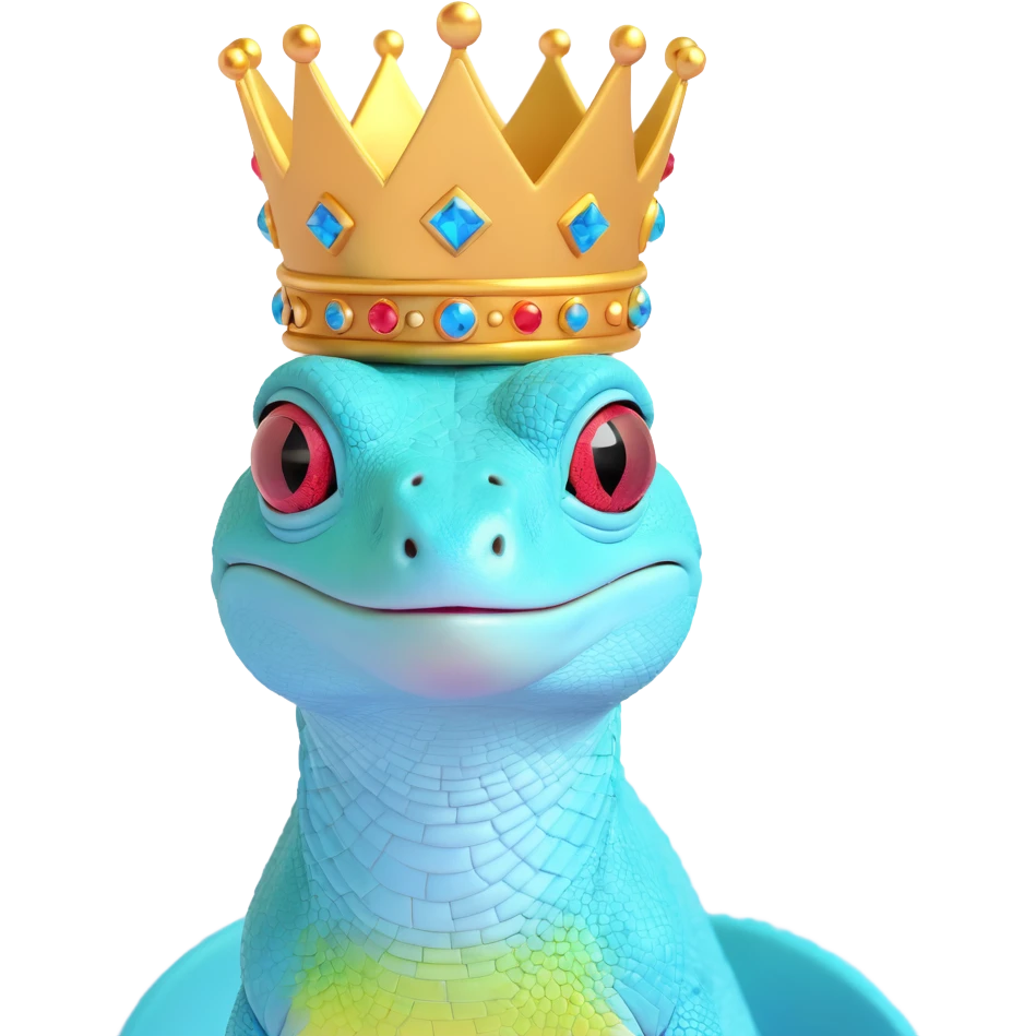 Lizard king and queen emoji