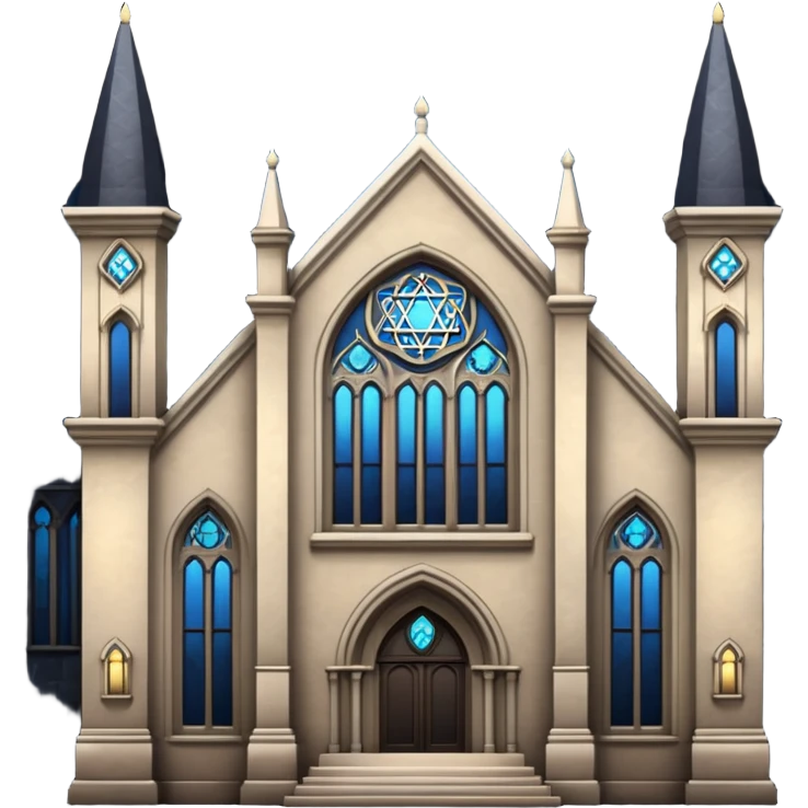 jewish synagogue in dark goth aesthetic style emoji