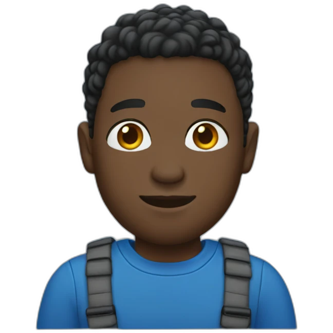 black men blue outfit emoji