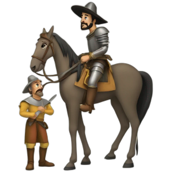 Don Quijote y Sancho Panza emoji