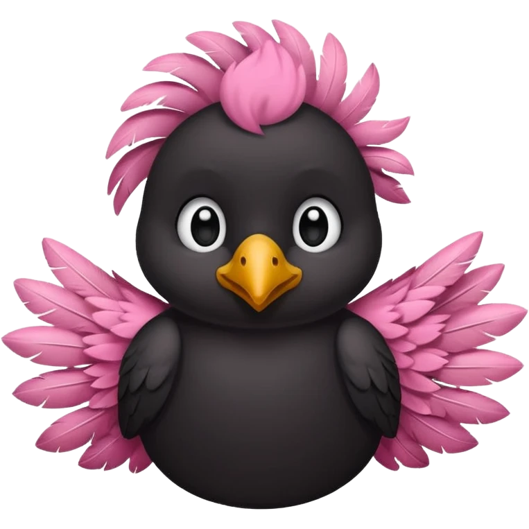 Un bebe oiseau mignon noir emoji