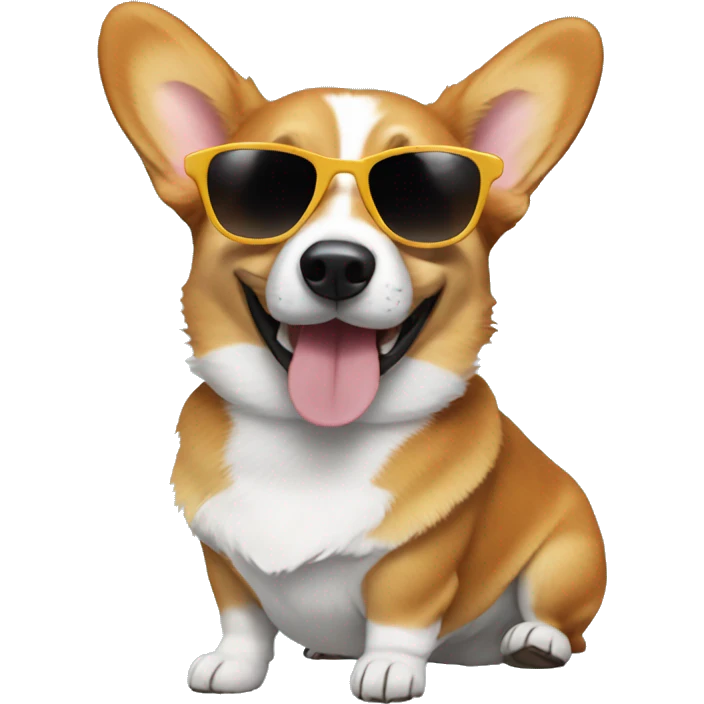 corgi wearing sunglasses  emoji