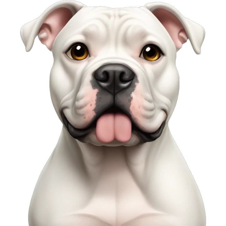 all black american bully cropped ears emoji