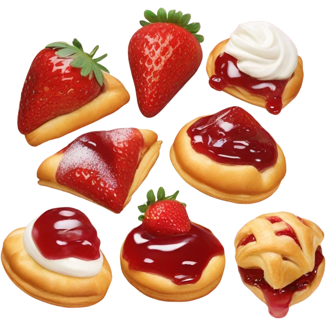 Strawberry pastries emoji