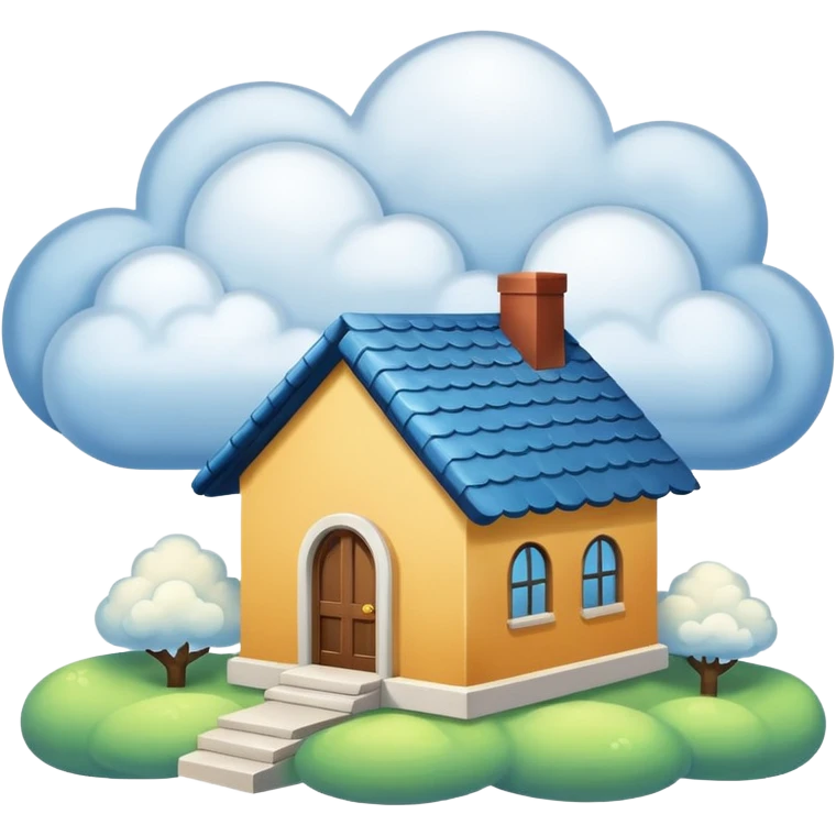 house made of clouds material  emoji