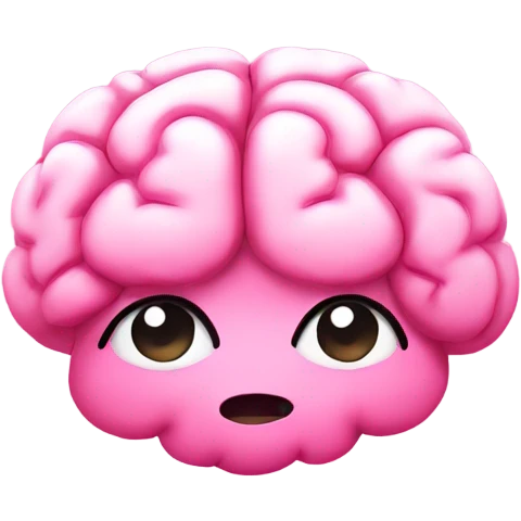 pink cute brain emoji