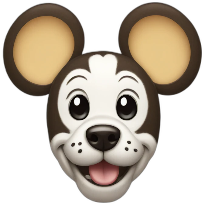 dog shaped mickey emoji