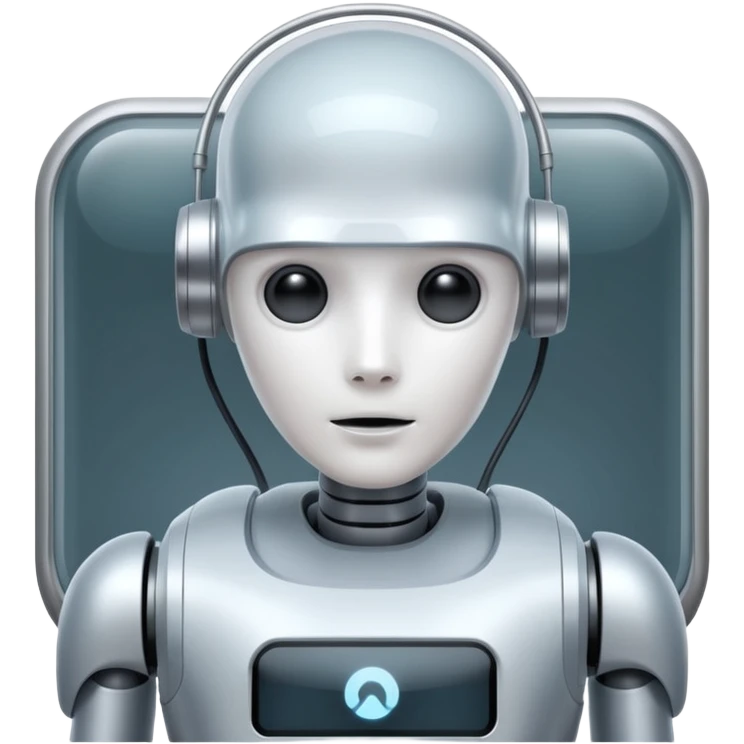 a.i robot like ghost emoji