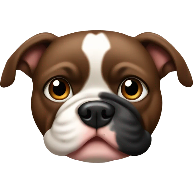 Brown and black French bull dog  emoji