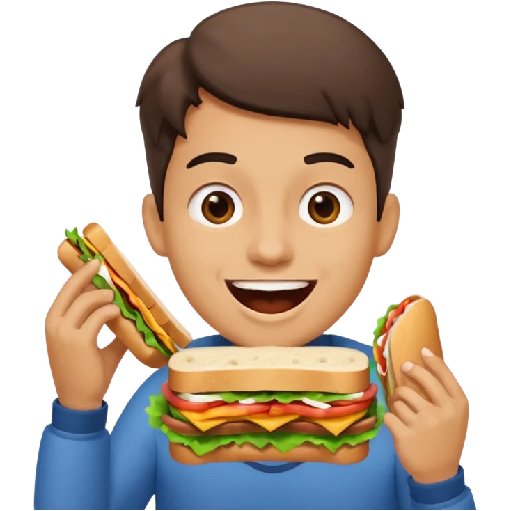 enthisuastic luncher  "E///"     emoji