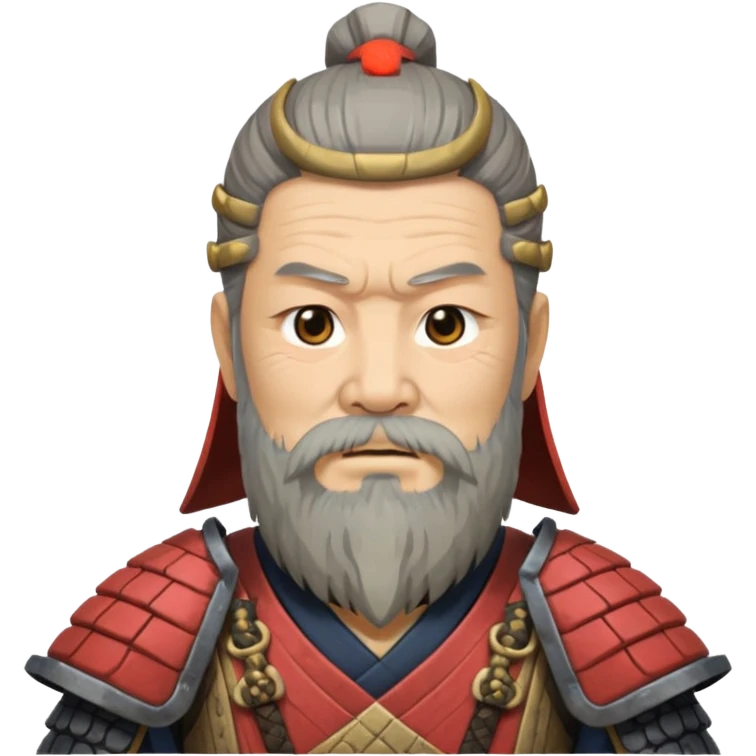 Japanese Castle Lord, old, half body emoji