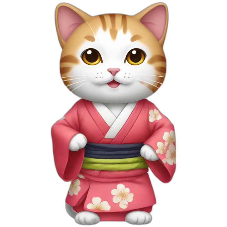 cat with japanese clothes emoji