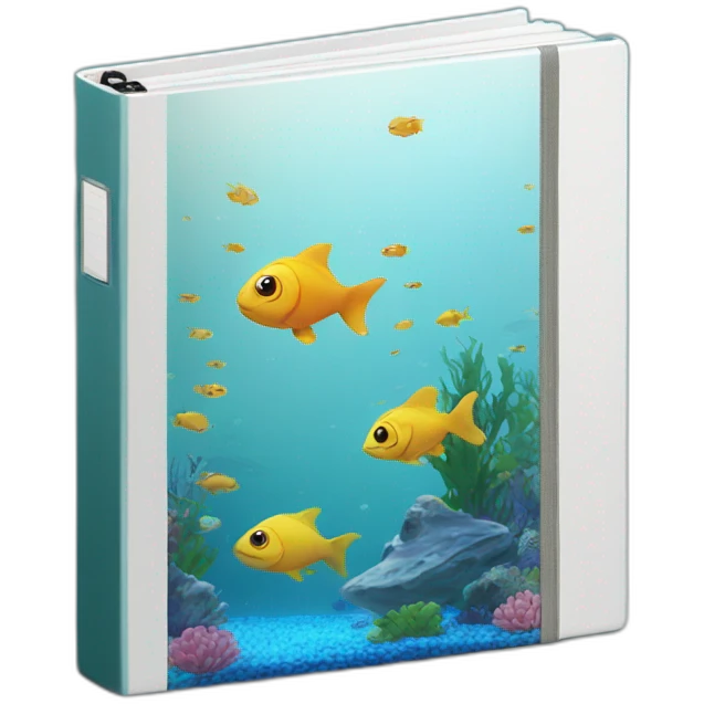 Binder with aquarium on cover emoji