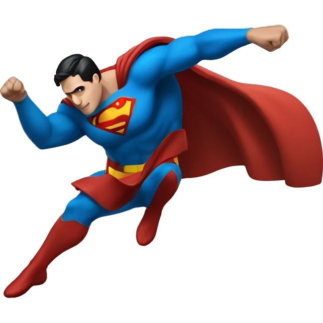 Superman flying pose emoji