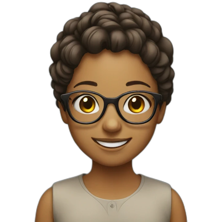 girl with glasses smile emoji
