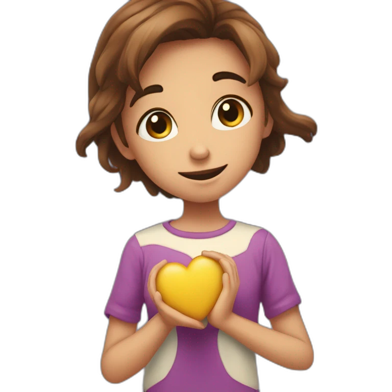 main faisant un coeur av ses doight emoji