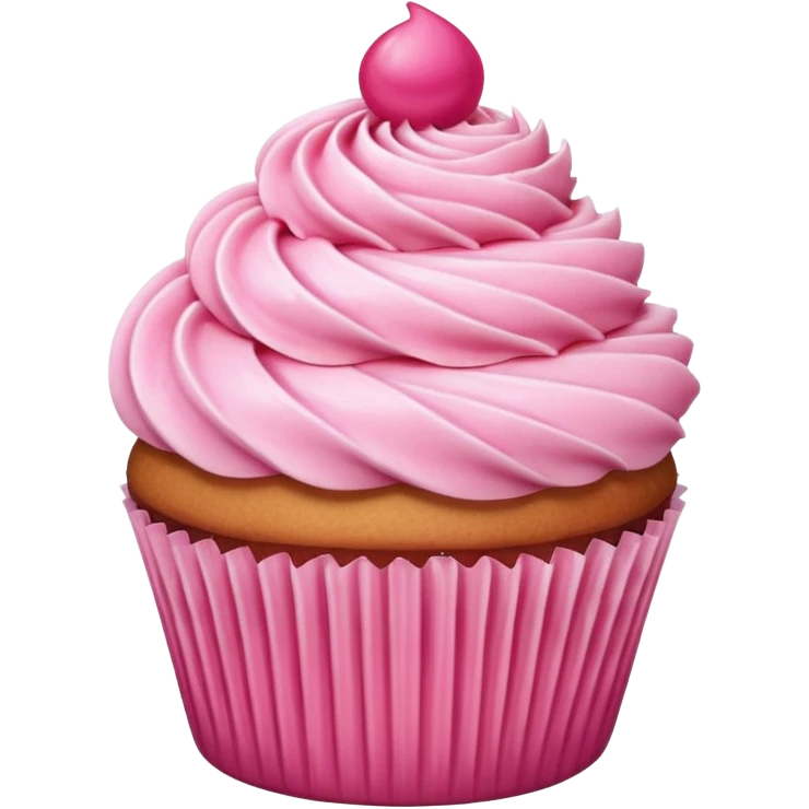cupcake with pink icing emoji