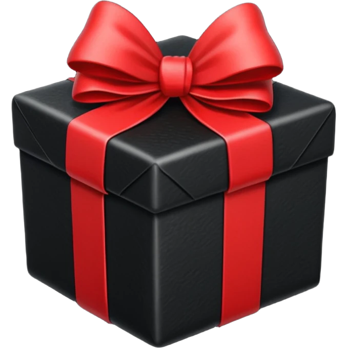 black gift emoji