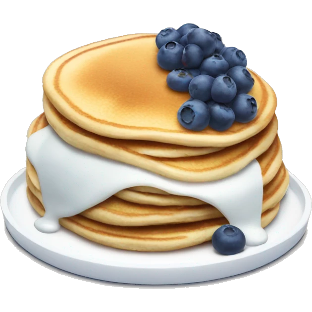 Pancake with blueberries emoji