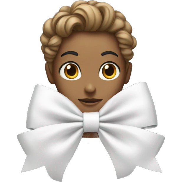 A white bow ￼ emoji