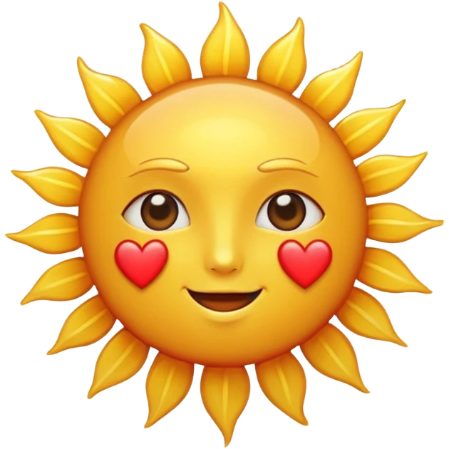 sun with heart emoji