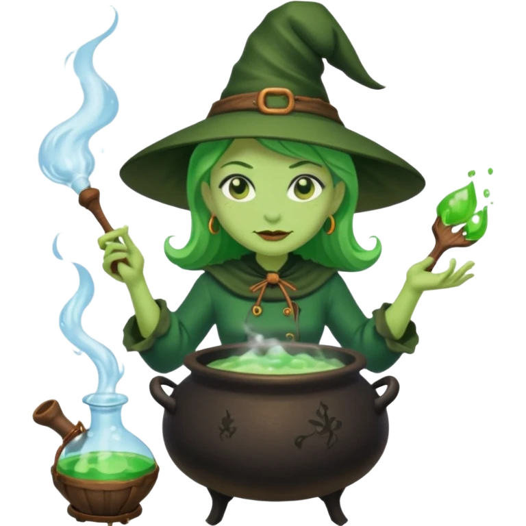 green witch cooking potion emoji