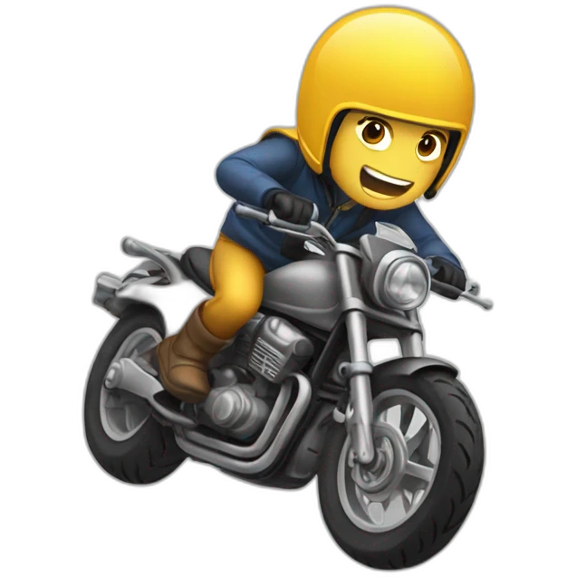 Wheeling moto emoji