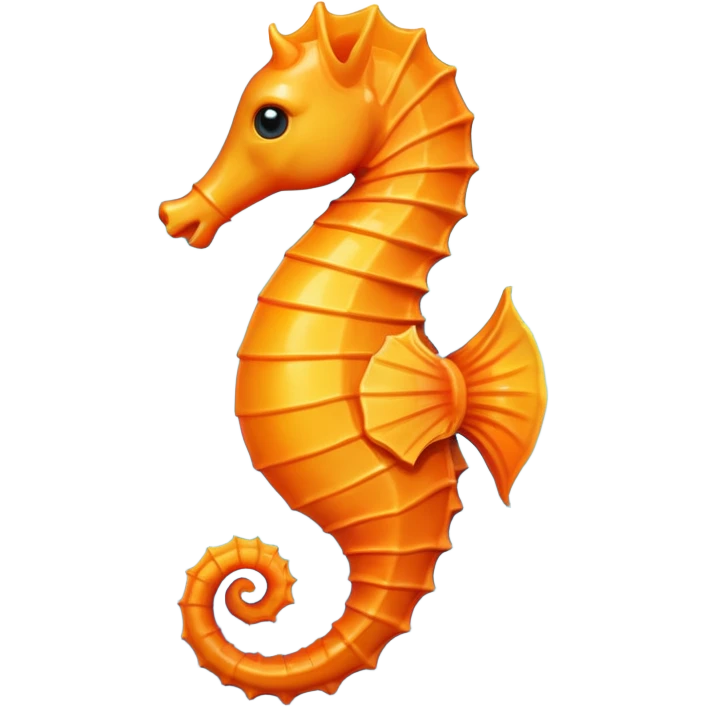Seahorse color of orange emoji