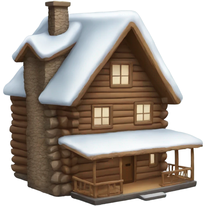 Winter cozy cabin  emoji