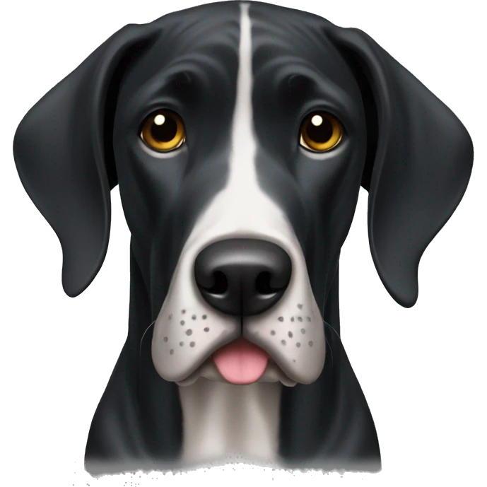 Black Great Dane  emoji