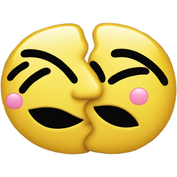 Two Yellow emoji smiley kiss creates dollar sign  emoji