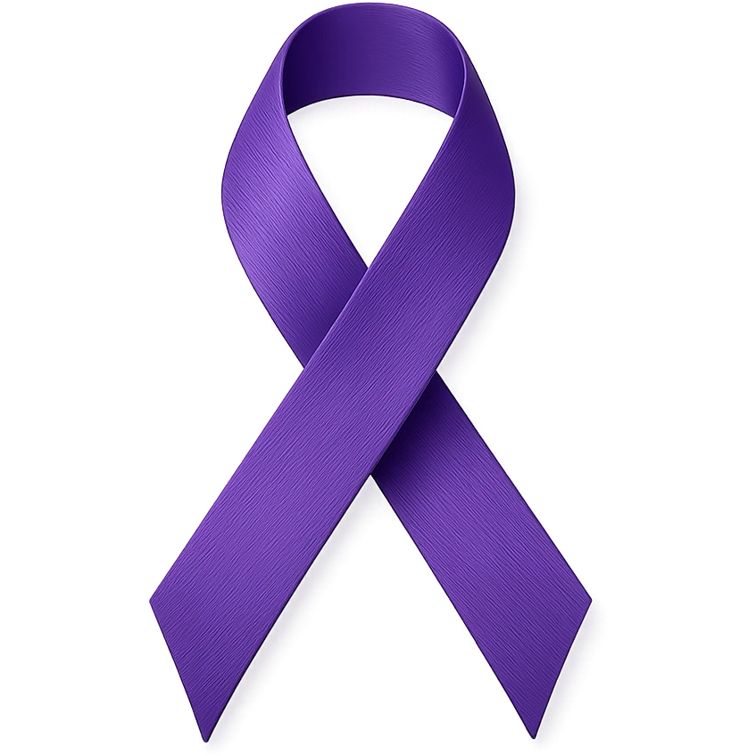 purple ribbon emoji