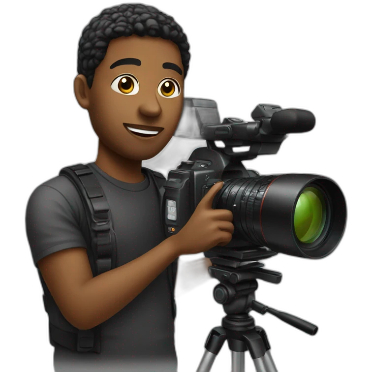 black cameraman emoji