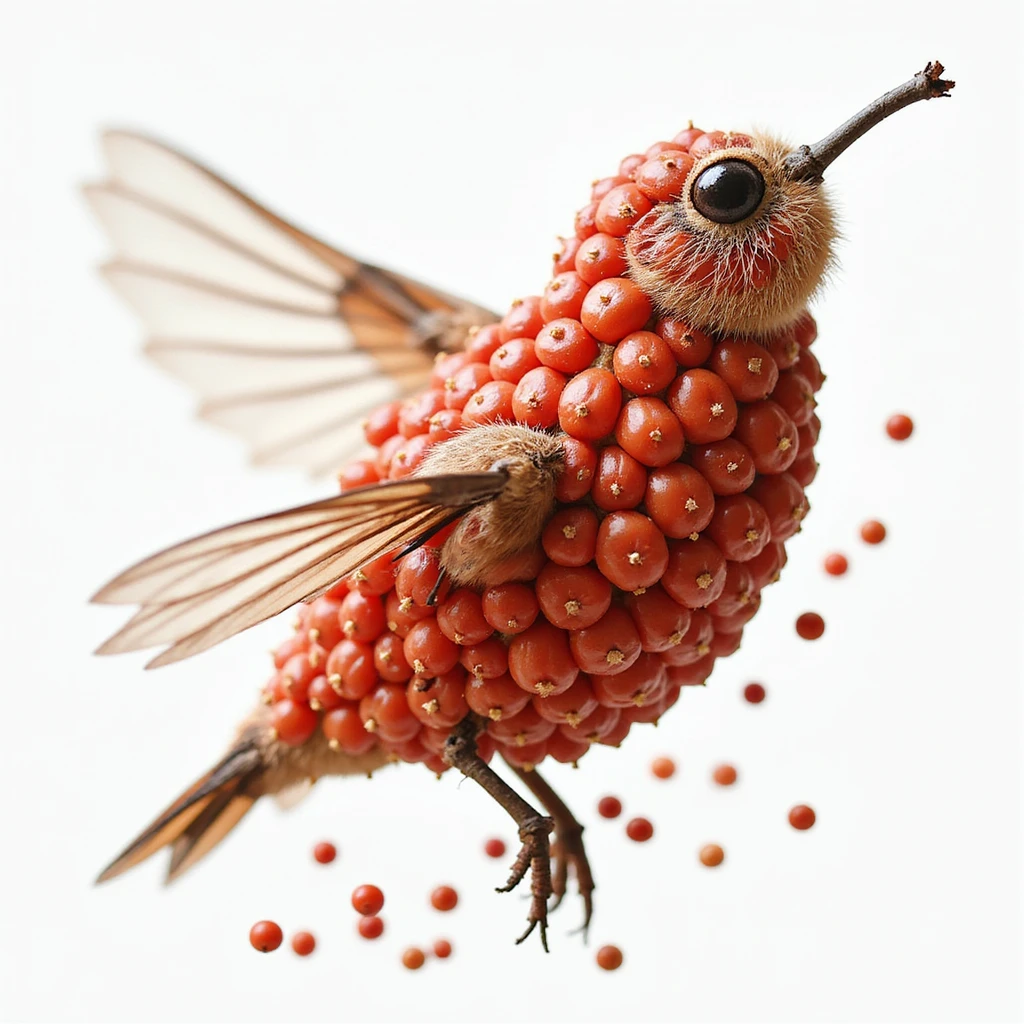 Quinoa che fluttua in aria, isolated, no background, hyperrealism 4K emoji