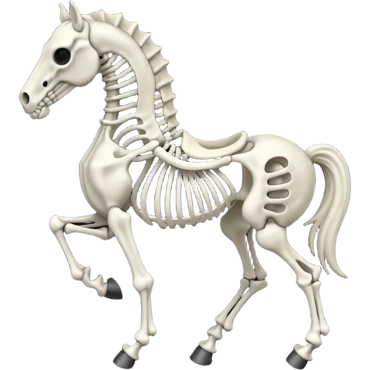 Black skeleton horse emoji