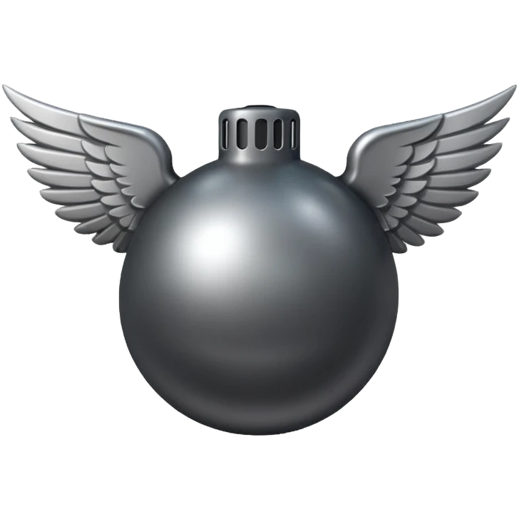 Bomb with wings emoji