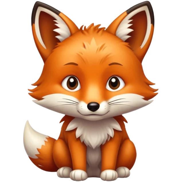 Недоверчивый лисенок emoji