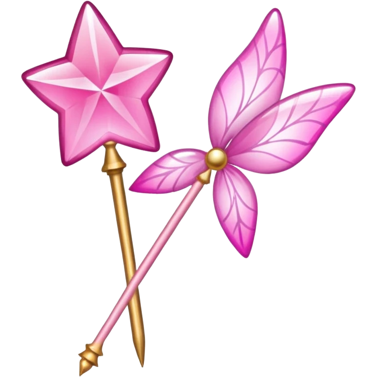 Fairy wand  pink emoji