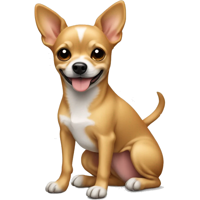 tan terrier Chihuahua mix with wheels emoji