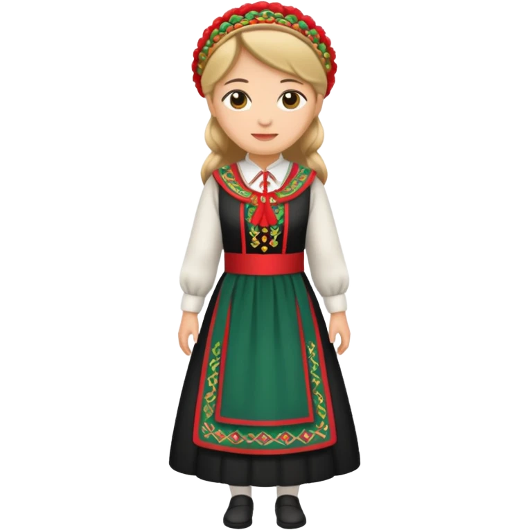 woman wearing bunad emoji