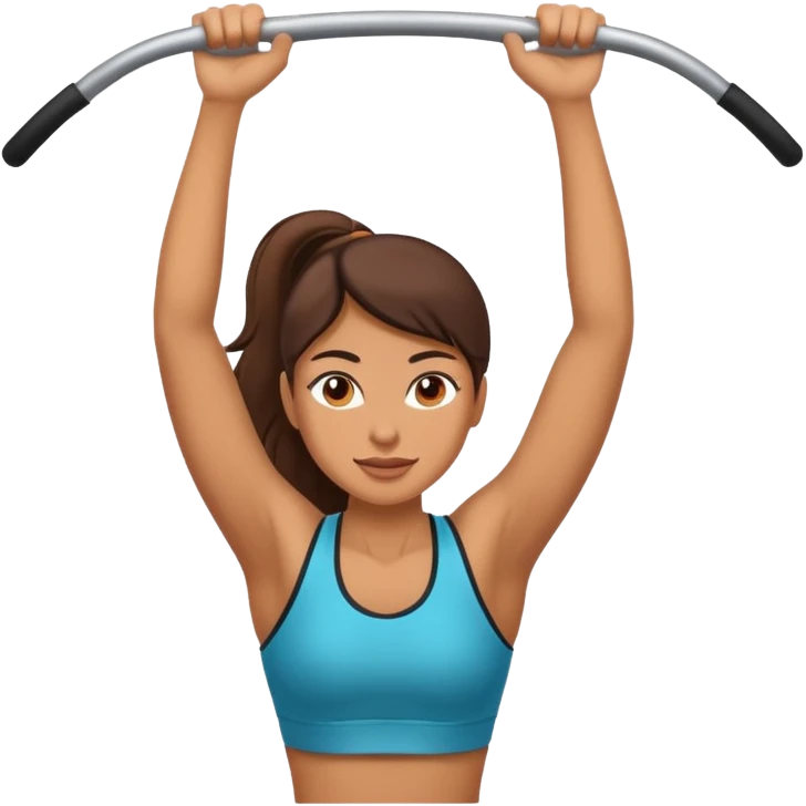 woman doing pull up emoji