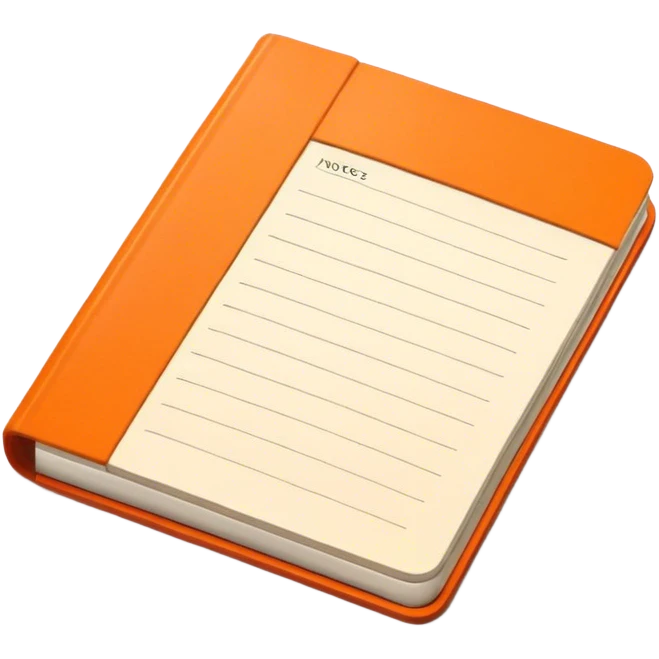an orange field notes expedition notebook emoji