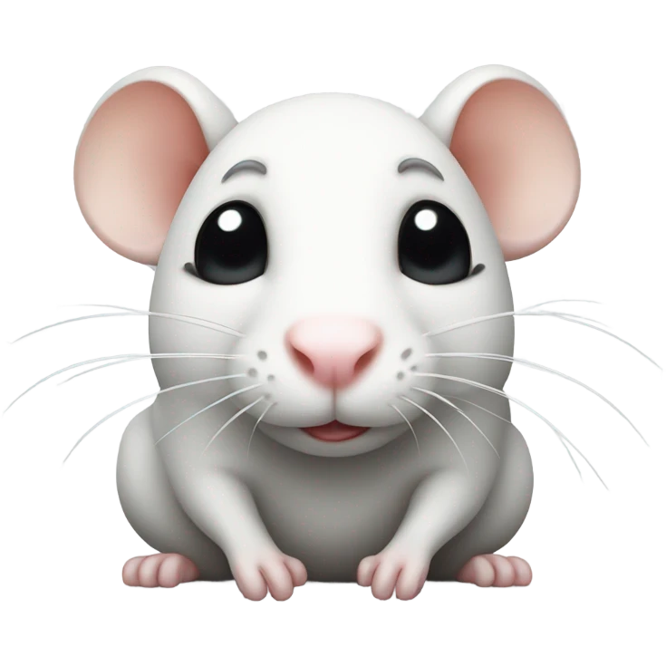 cute white and black rat emoji